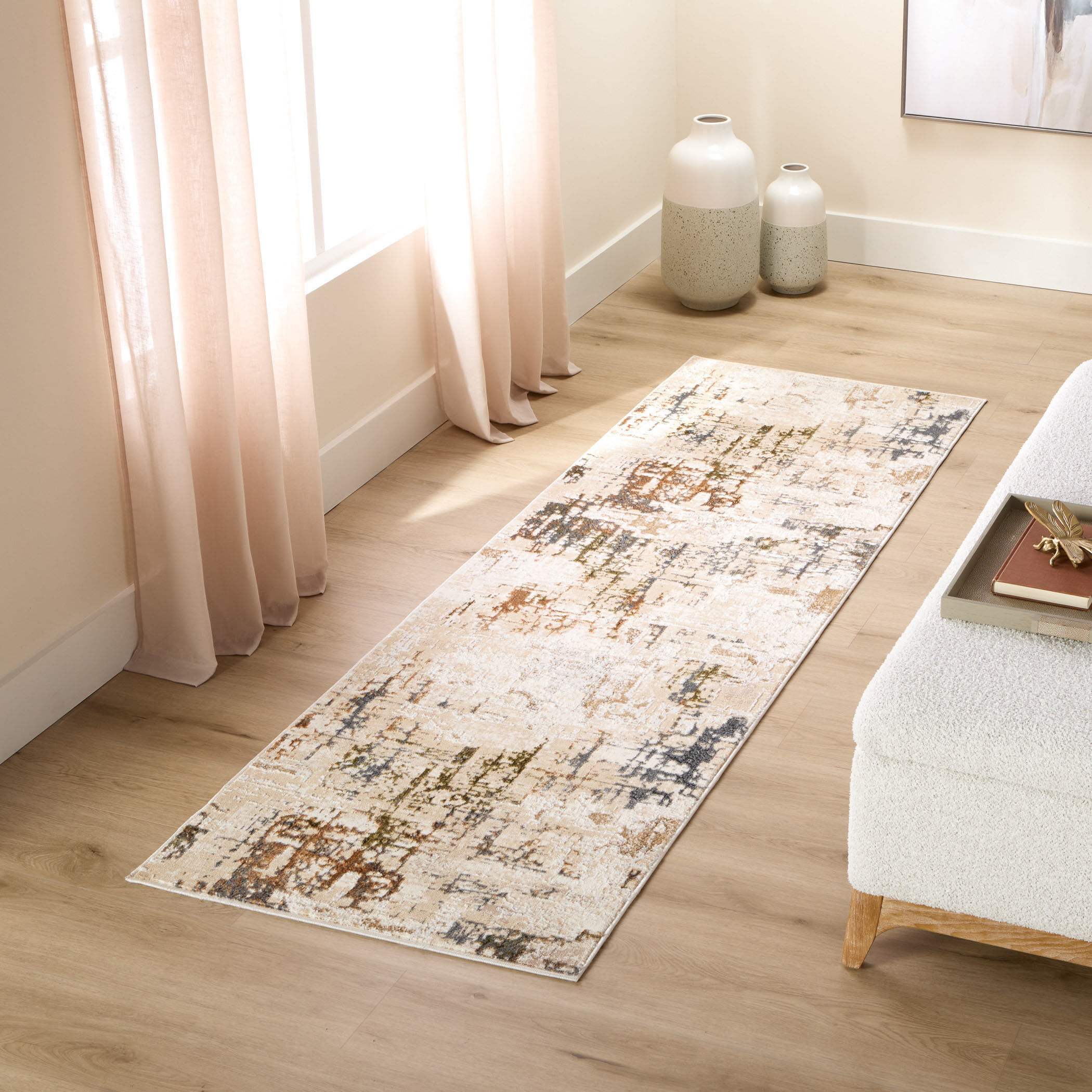 Salim Beige and Brown Indoor Rug
