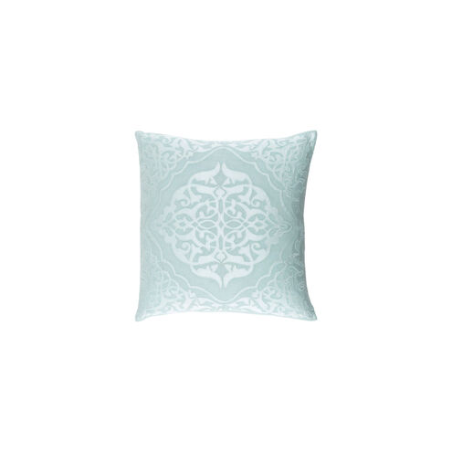 Adelia 18 X 18 inch Mint and Pale Blue Throw Pillow