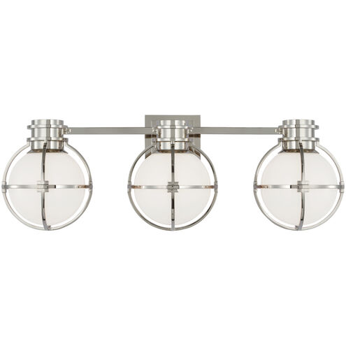 Chapman & Myers Gracie LED 24.5 inch Polished Nickel Triple Sconce Wall Light