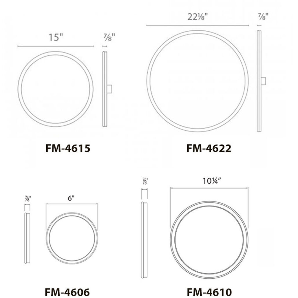 Geos LED 15 inch Brass Flush Mount Ceiling Light in 2700K, dweLED