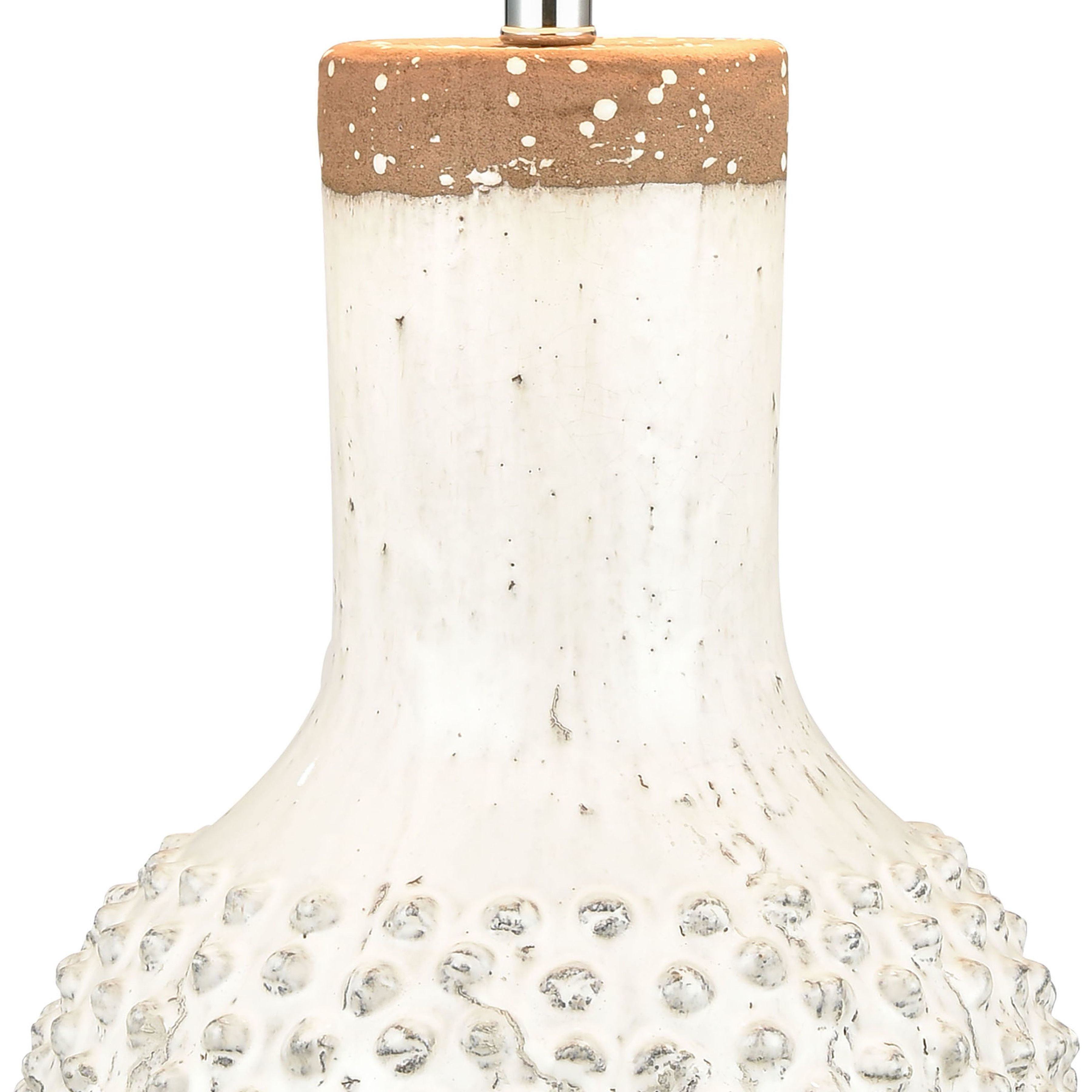 Elinor 32 inch 150 watt White with Natural Table Lamp Portable Light