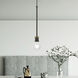 Lansdale 1 Light 5 inch Bronze with Antique Brass Accents Single Pendant Ceiling Light, Single
