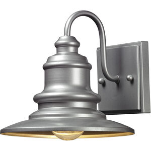 Marina 1 Light 8 inch Matte Silver Outdoor Sconce in Incandescent
