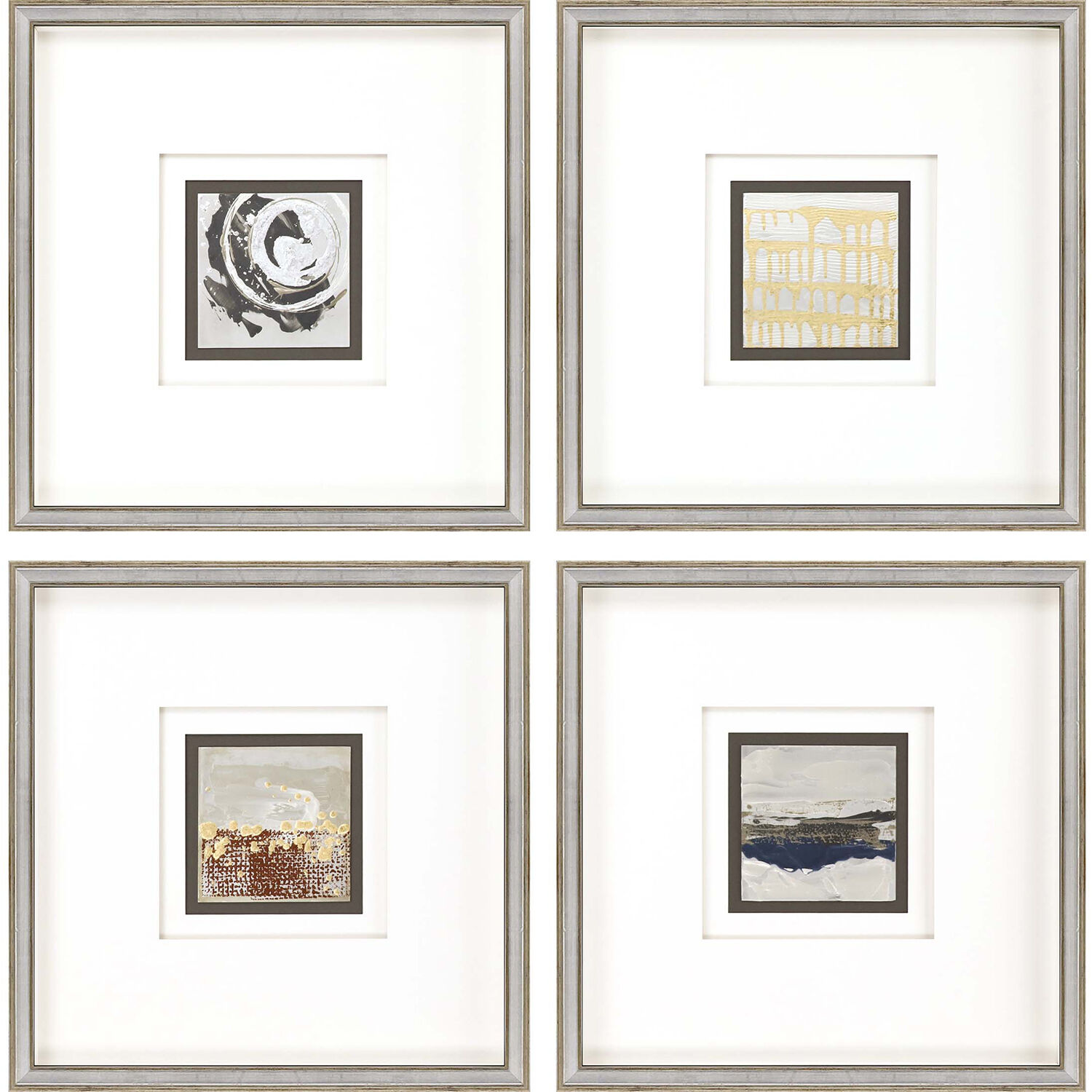 Mixology Multi and Blue and Black and Beige Framed Art, The Studio