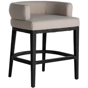 Douglas 30 inch Cerused Ash / Ivory Beige Bar Counter Stool
