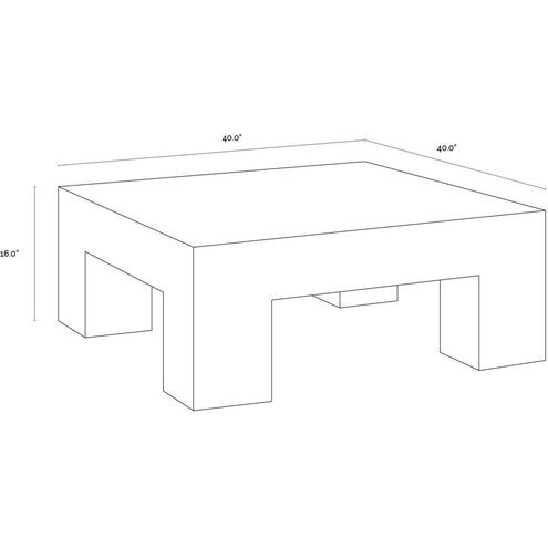 Renley 40 X 40 inch Black Outdoor Coffee Table