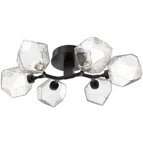Gem LED 28.1 inch Matte Black Flush Mount Ceiling Light in Clear, 2700K LED