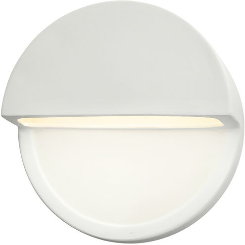 Ambiance LED 8 inch Matte White ADA Wall Sconce Wall Light, Closed Top Fixture, Dome