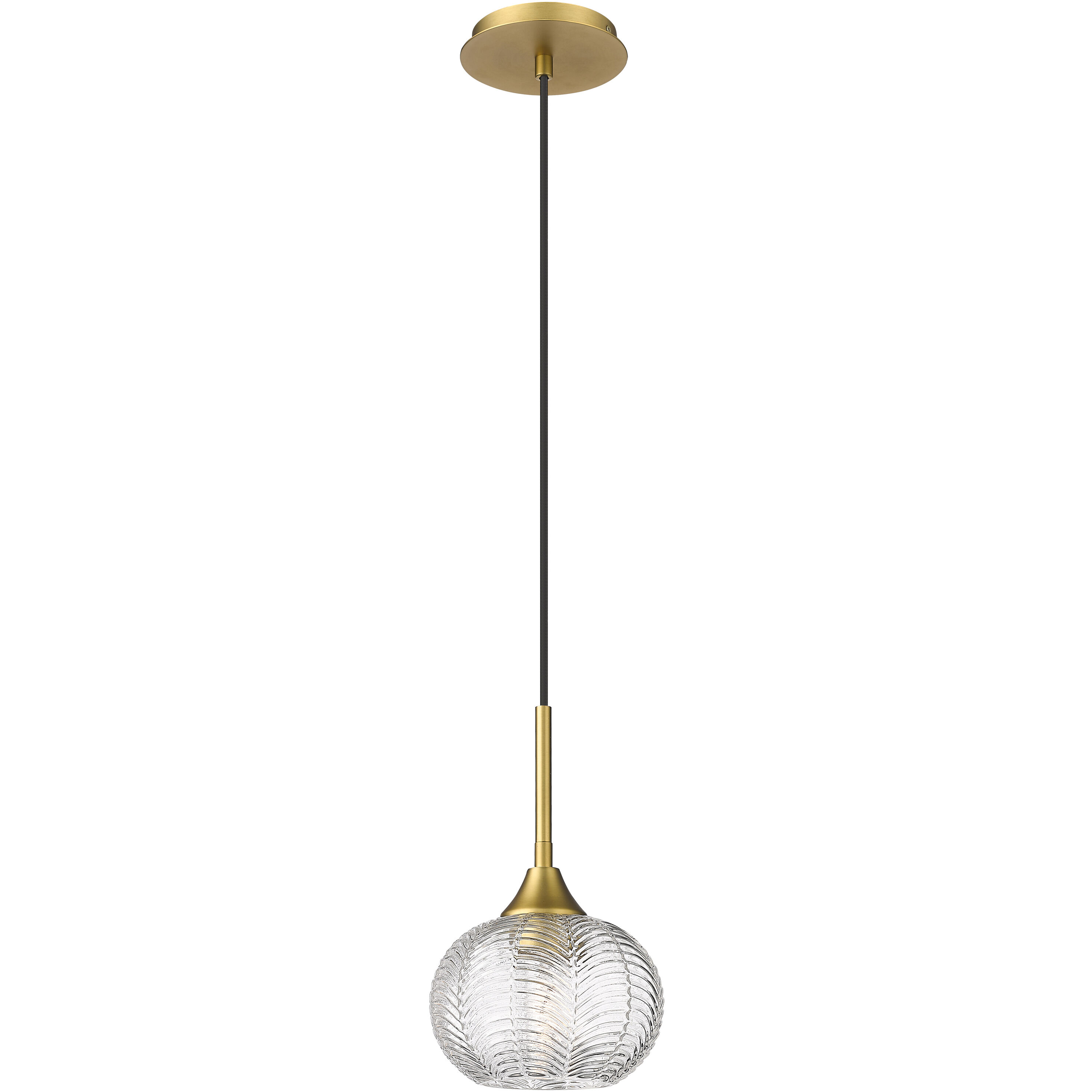 Berkshire 1 Light 7 inch Brushed Brass Pendant Ceiling Light