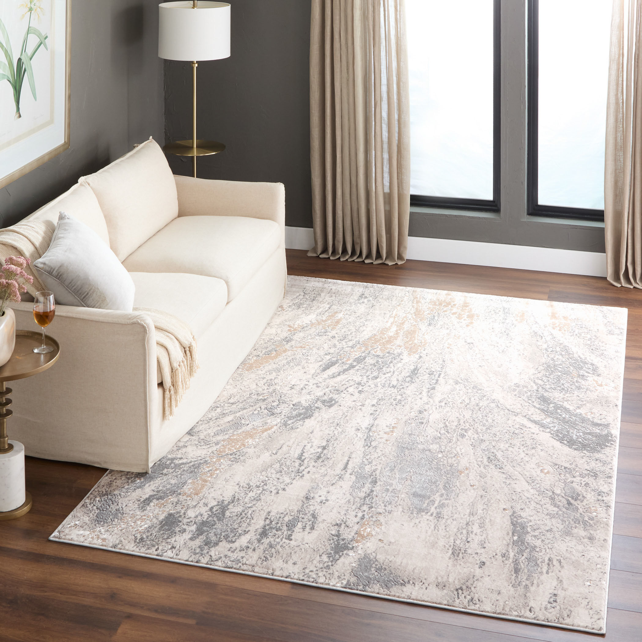 Besni 158 X 118 inch Mineral Tones Rug in 10 x 13