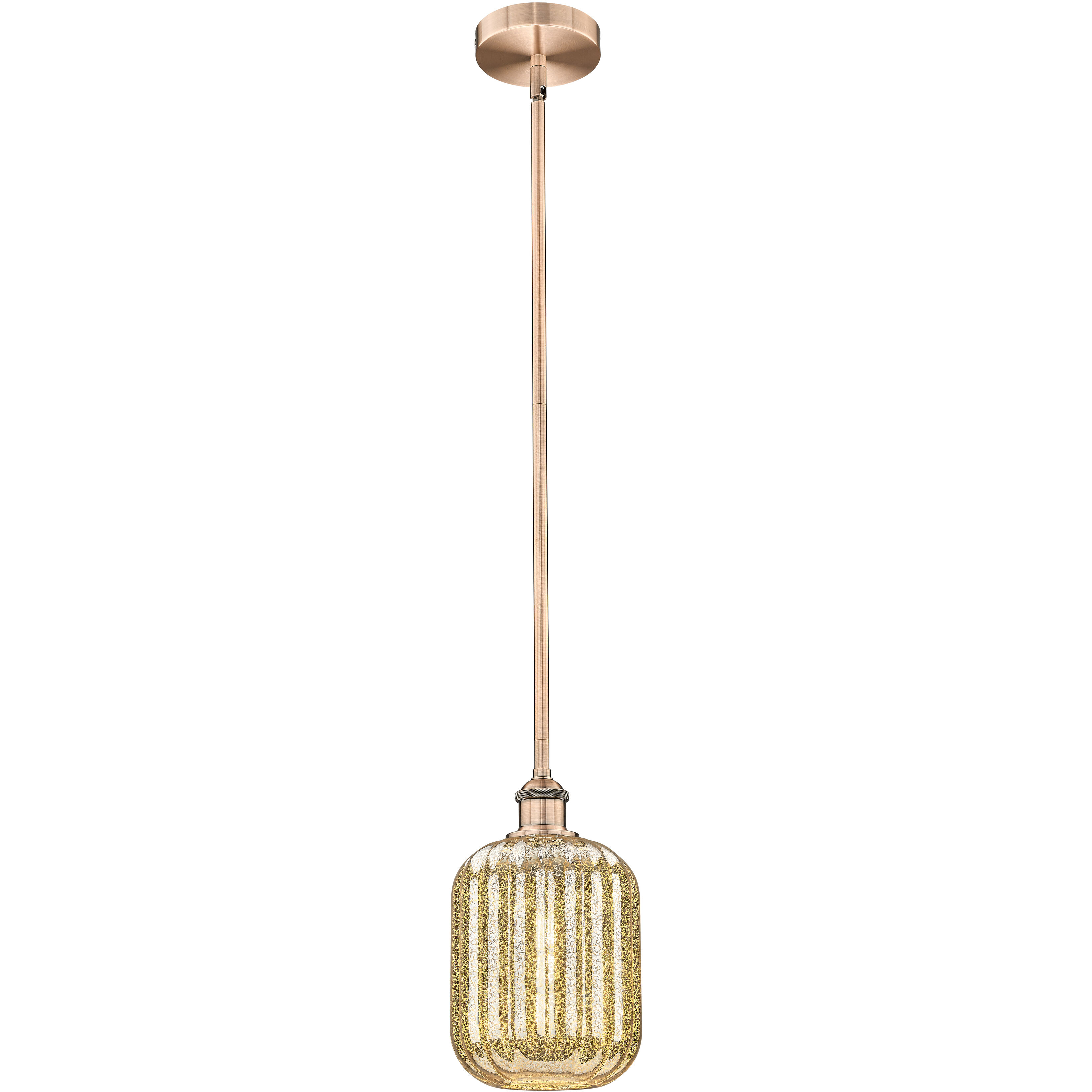 Edison Preston 1 Light 6.75 inch Antique Copper Mini Pendant Ceiling Light in Mercury