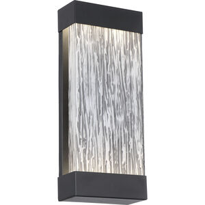 Tiffany LED 16.5 inch Black Outdoor Wall Sconce, Large