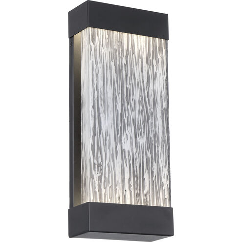 Tiffany LED 16.5 inch Black Outdoor Wall Sconce, Large