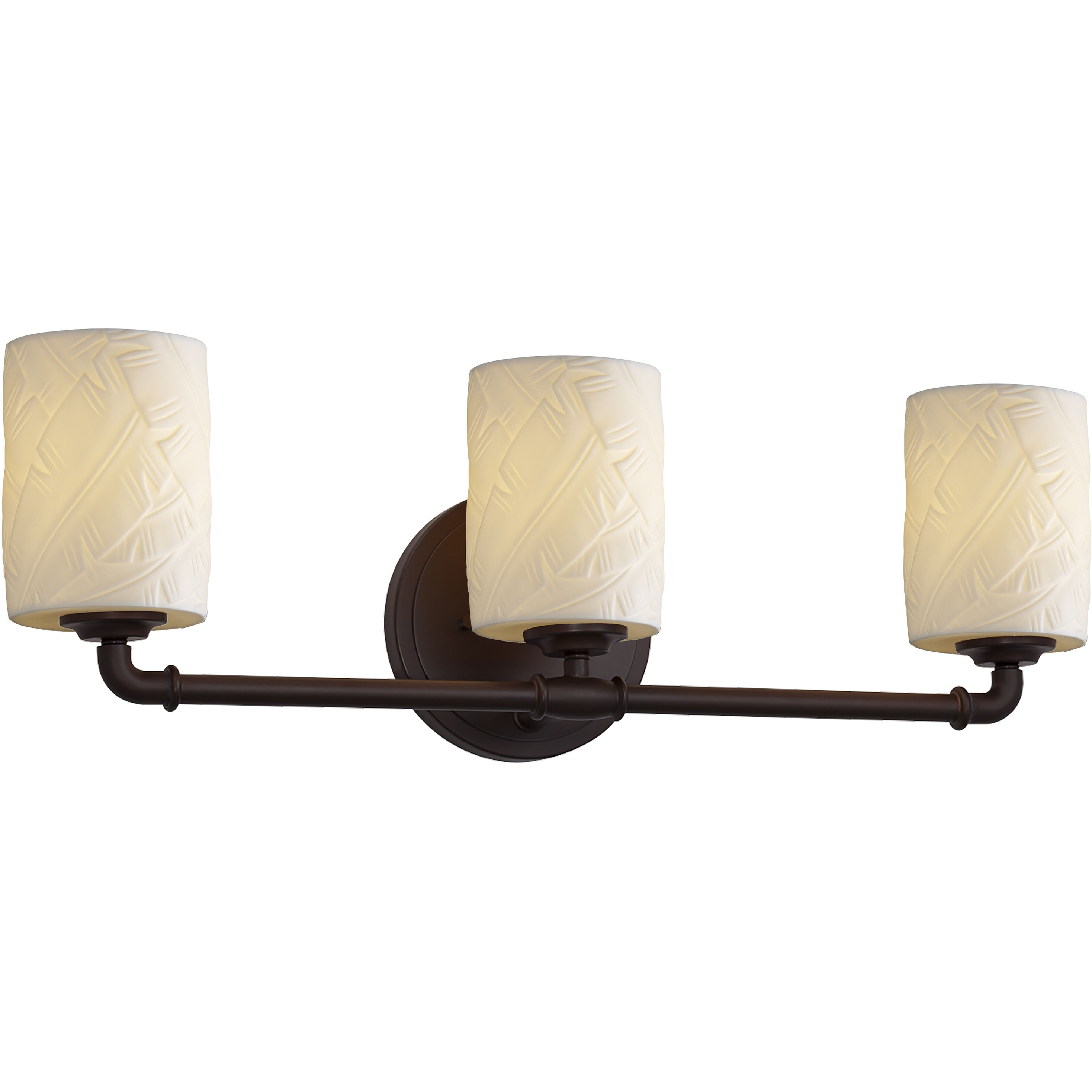 Limoges LED 23.75 inch Dark Bronze Bath Bar Wall Light in 2100 Lm LED, Banana Leaf, Cylinder with Flat Rim