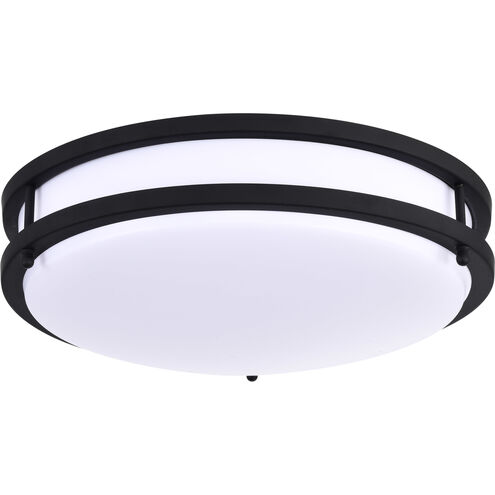 Glamour LED 13 inch Matte Black Flush Mount Ceiling Light