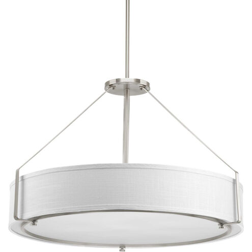 Ratio 6 Light Brushed Nickel Pendant Ceiling Light, Design Series