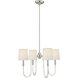 Thomas O'Brien Vendome 4 Light 26 inch Polished Nickel Chandelier Ceiling Light in Linen, Small