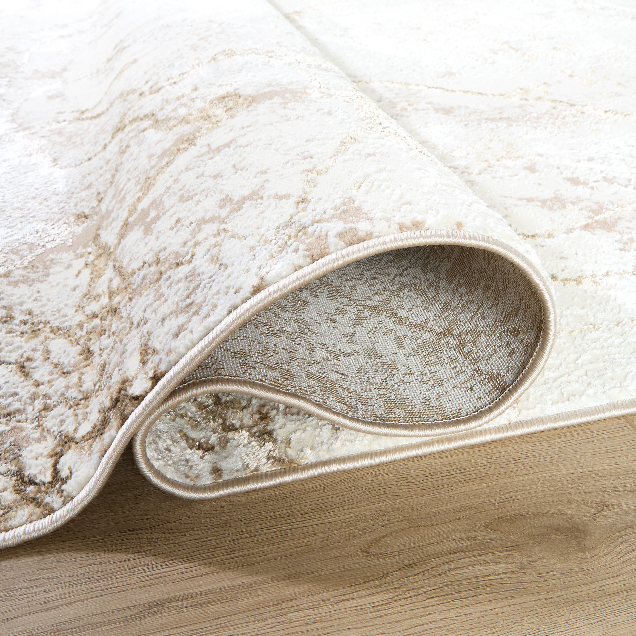 Livia 90 X 63 inch Gold Rug in 5 x 7