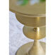 Round 15 inch Brass Antique Accent Table