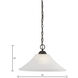 Elipse 1 Light 18 inch Painted Bronze Pendant Ceiling Light