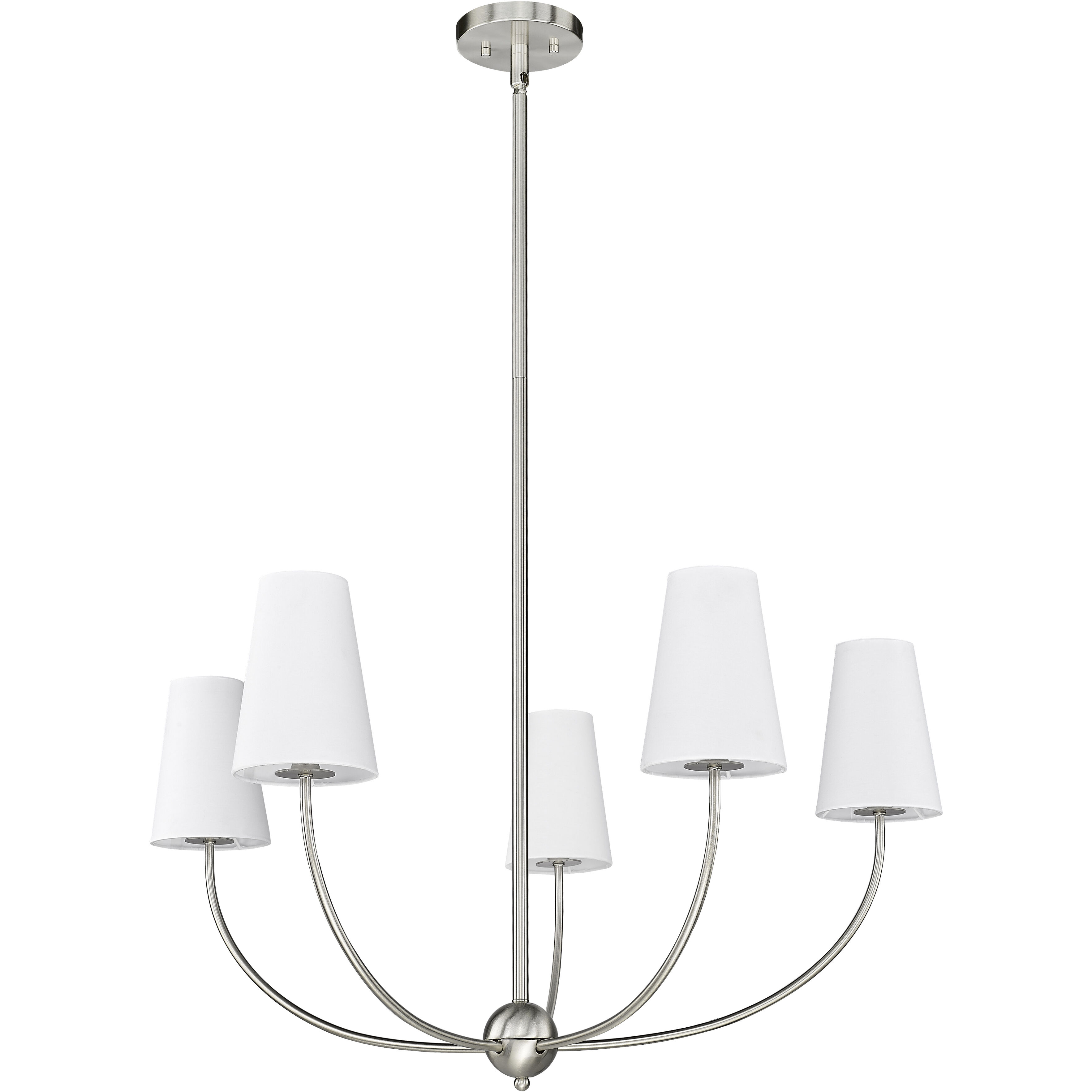 Shannon 5 Light 32 inch Brushed Nickel Chandelier Ceiling Light