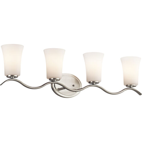 Armida 4 Light 32 inch Brushed Nickel Wall Mt Bath 4 Arm Wall Light in Incandescent