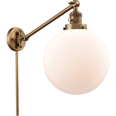 X-Large Beacon 18 inch 60.00 watt Brushed Brass Swing Arm Wall Light, Franklin Restoration