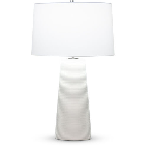Omar 29.75 inch 150.00 watt Off-White Matte Table Lamp Portable Light, Finely Ribbed Surface
