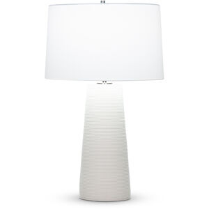 Omar 29.75 inch 150.00 watt Off-White Matte Table Lamp Portable Light, Finely Ribbed Surface