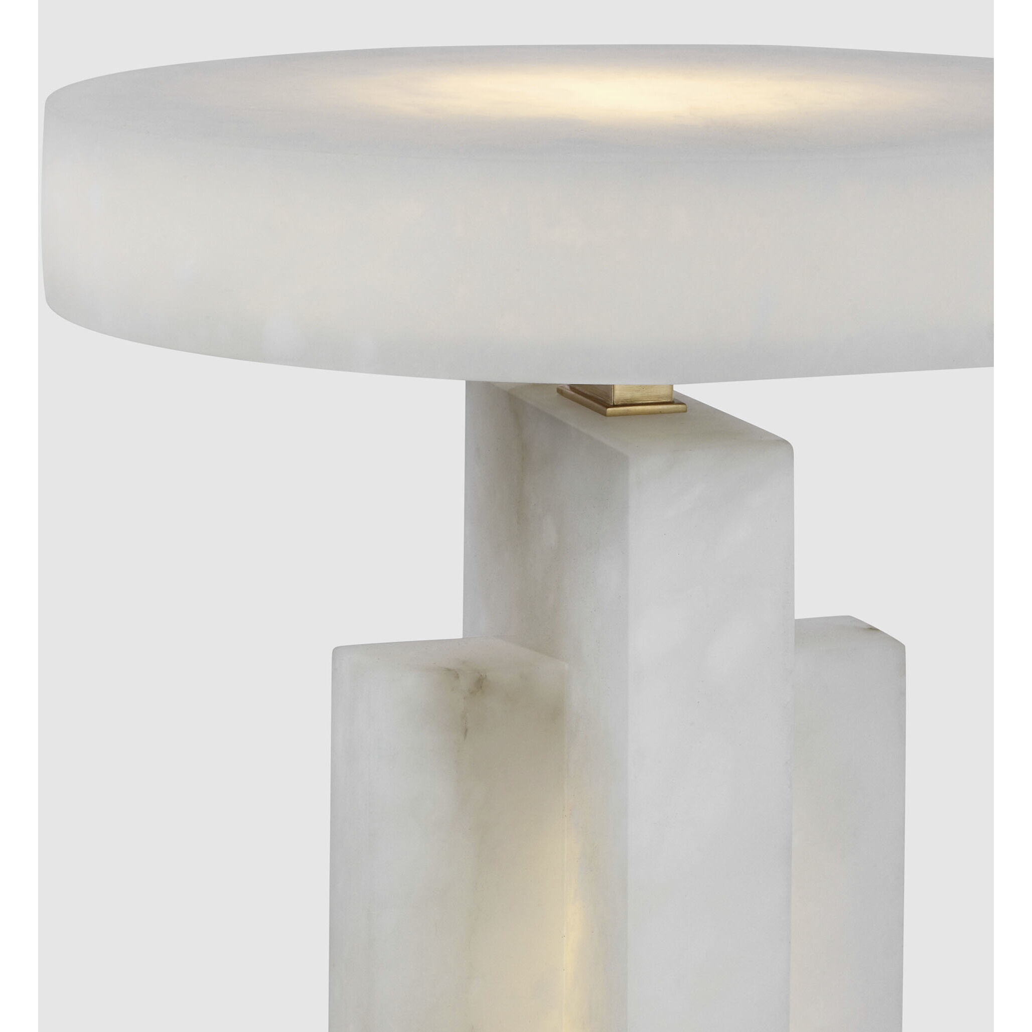 Kelly Wearstler Trancas 19 inch 9 watt Alabaster and Brass Table Lamp Portable Light, Medium
