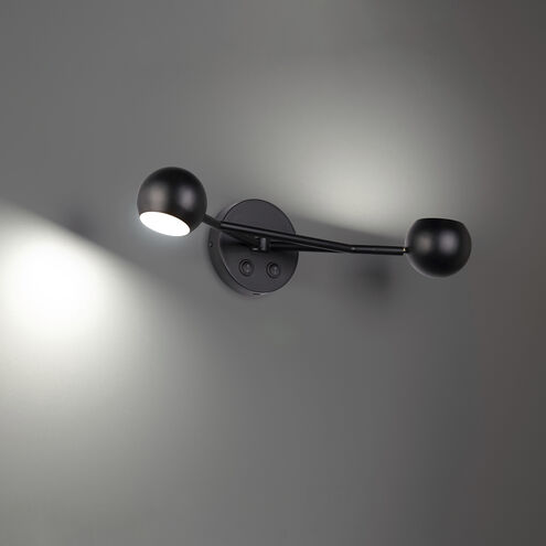 Duplex Reading Light Wall Light in Black, dweLED