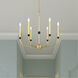 Cortlandt 6 Light 28 inch Natural Brass with Bronze Accents Chandelier Ceiling Light