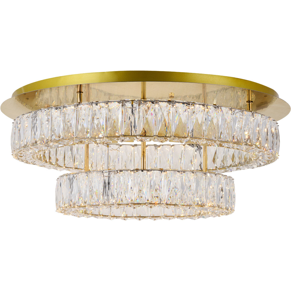 Monroe LED 26 inch Gold Flush Mount Ceiling Light