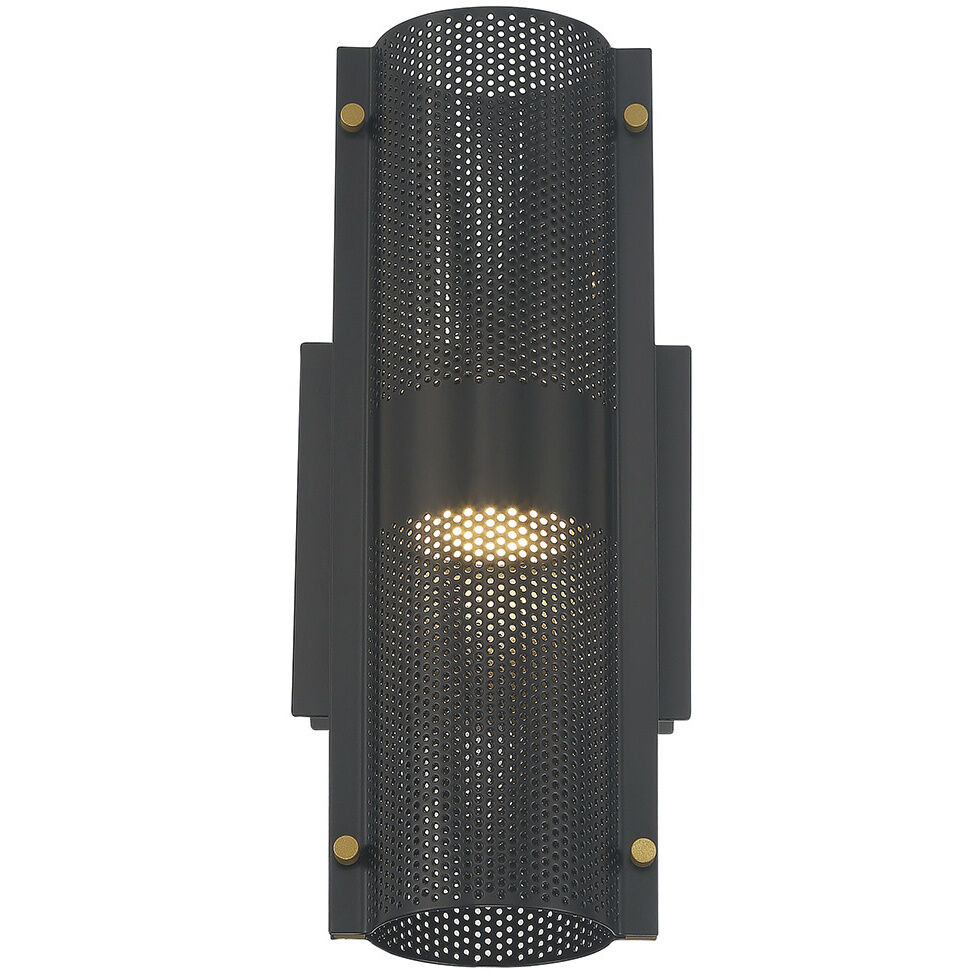 Westcliffe LED 12 inch Gold and Black Outdoor Wall Sconce