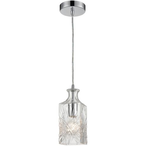 Twickenham 1 Light 4 inch Chrome with Clear Mini Pendant Ceiling Light