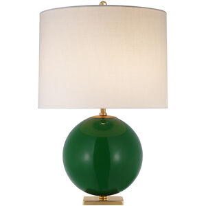 kate spade new york Elsie 25.5 inch 100.00 watt Green Table Lamp Portable Light in Cream Linen