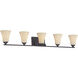 Treme 5 Light 41 inch Espresso Vanity Light Wall Light