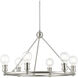 Lansdale 6 Light 25 inch Brushed Nickel Chandelier Ceiling Light