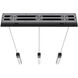 Original Glacier Avenue LED 7 inch Black Multi Port Pendant Ceiling Light in Clear