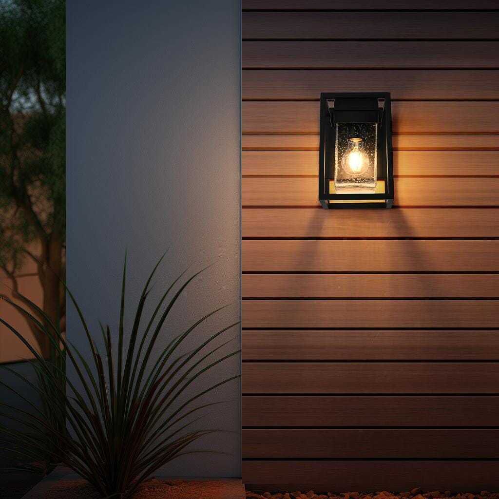Morse 1 Light 9 inch Black Outdoor Wall Sconce