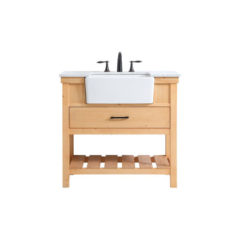 Clement 36 X 22 X 34 inch Natural Wood Bathroom Vanity Cabinet