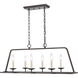 Joanie 6 Light 34 inch Old Bronze Linear Chandelier Ceiling Light