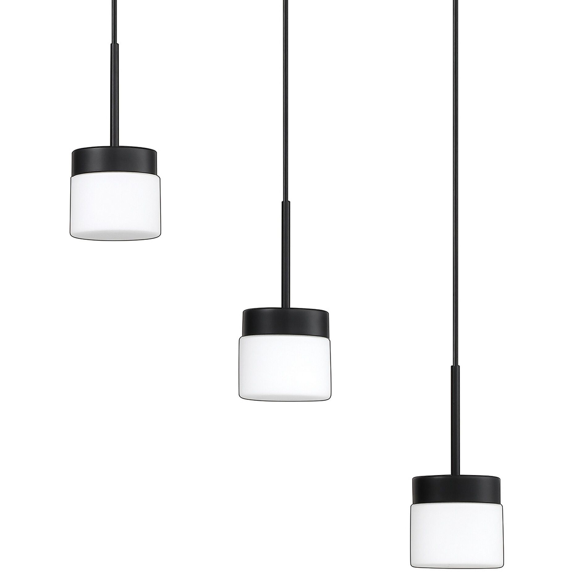 Nuon 3 Light 26.8 inch Black Black Bar Ceiling Light