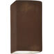 Ambiance Rectangle LED 5.25 inch Real Rust ADA Wall Sconce Wall Light, Small