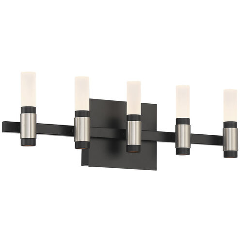 Albany LED 20 inch Silver and Black Vanity Light Wall Light