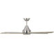 Lowden 52 LED 52 inch Brushed Steel with Silver/Light Grey Weathered Oak reversible blades Indoor/Outdoor Ceiling Fan