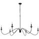 Rohan 6 Light 60 inch Matte Black Chandelier Ceiling Light