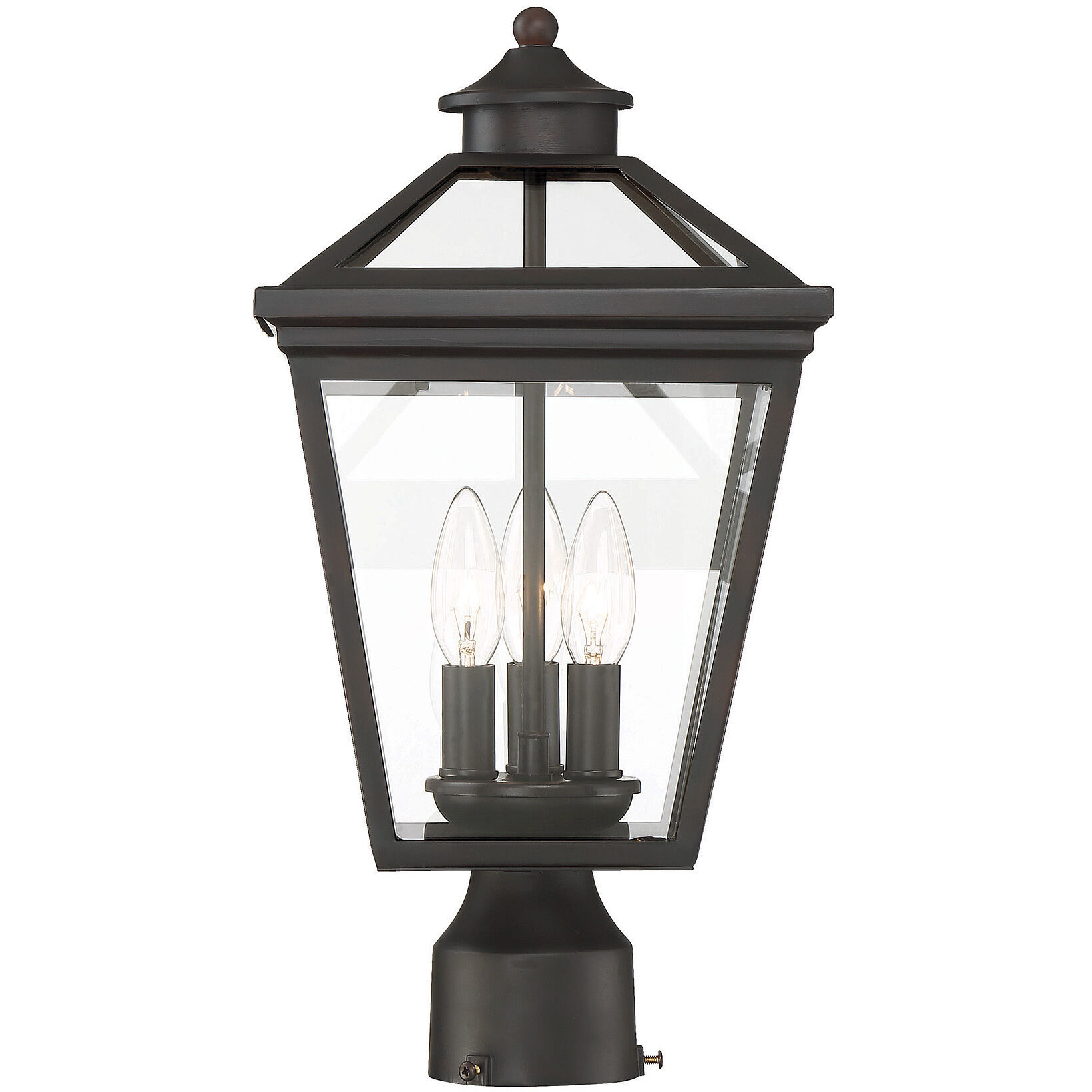 Ellijay 3 Light 17.5 inch English Bronze Outdoor Post Lantern