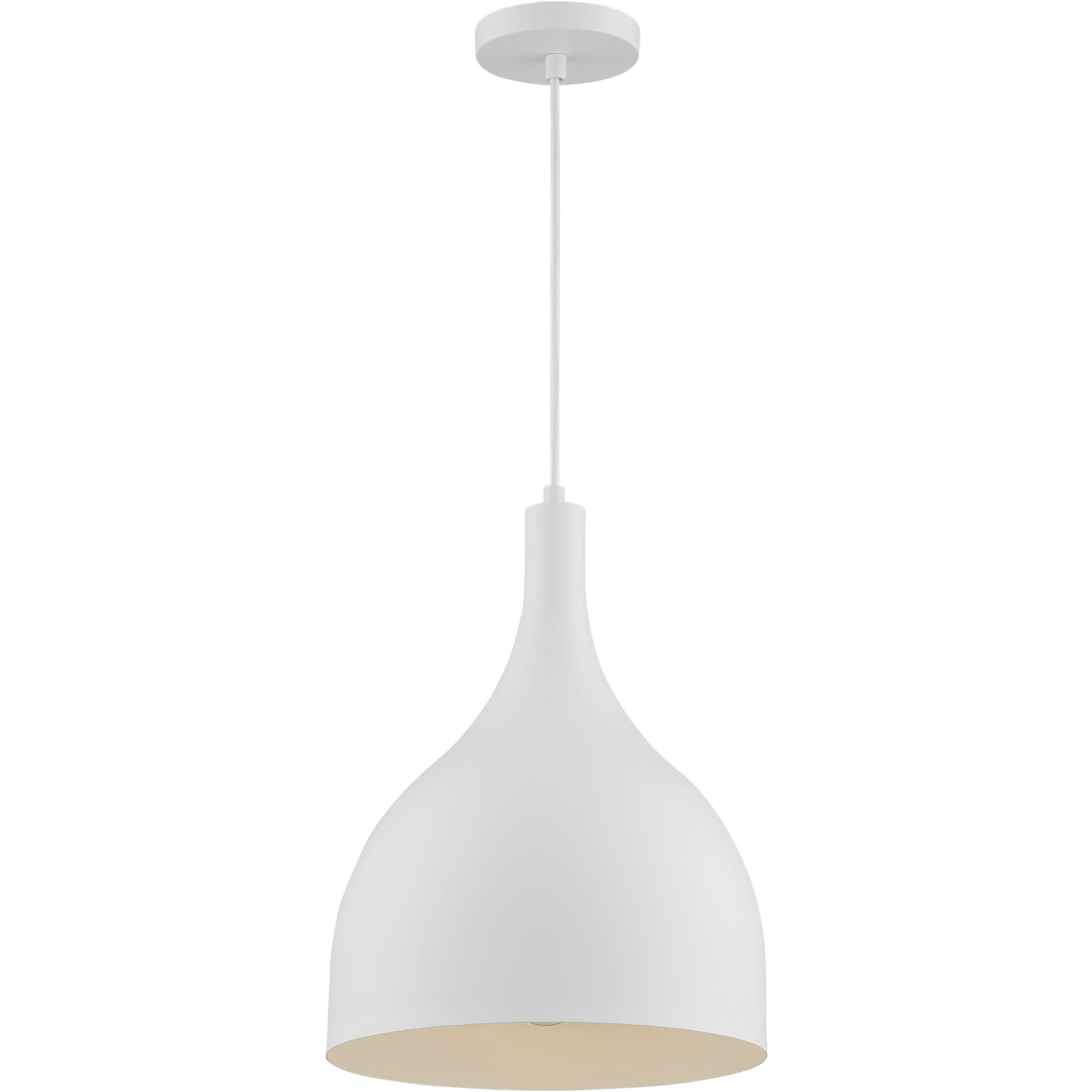 Bellcap 1 Light 12 inch Matte White Pendant Ceiling Light