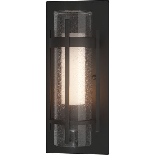 Torch 1 Light 12 inch Coastal Black Outdoor Sconce, Small